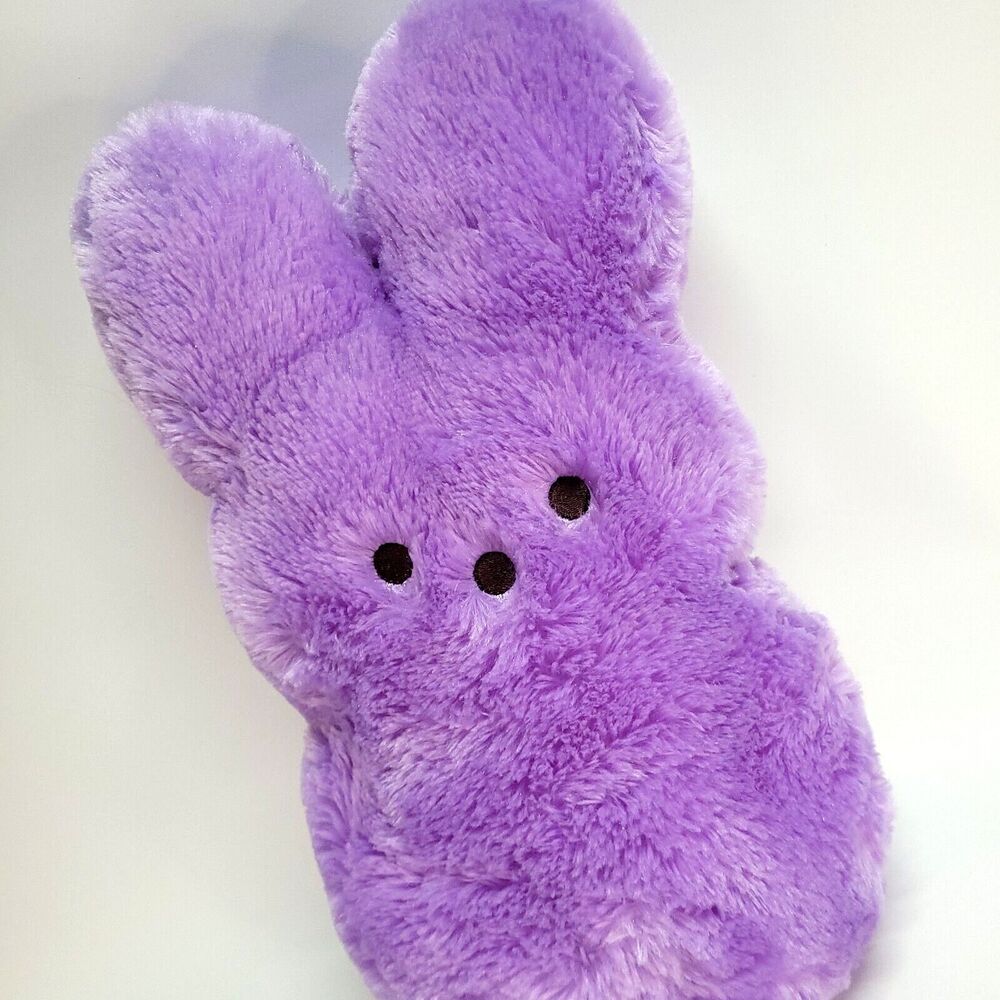 Peeps Bunny Plush 2016 Purple 15" Easter‎ Just Born Weighted Bean Stuffed Bottom
